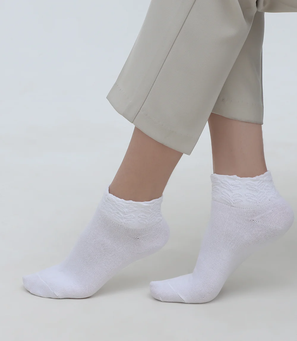 Women Socks-OFF WHITE - Image 2