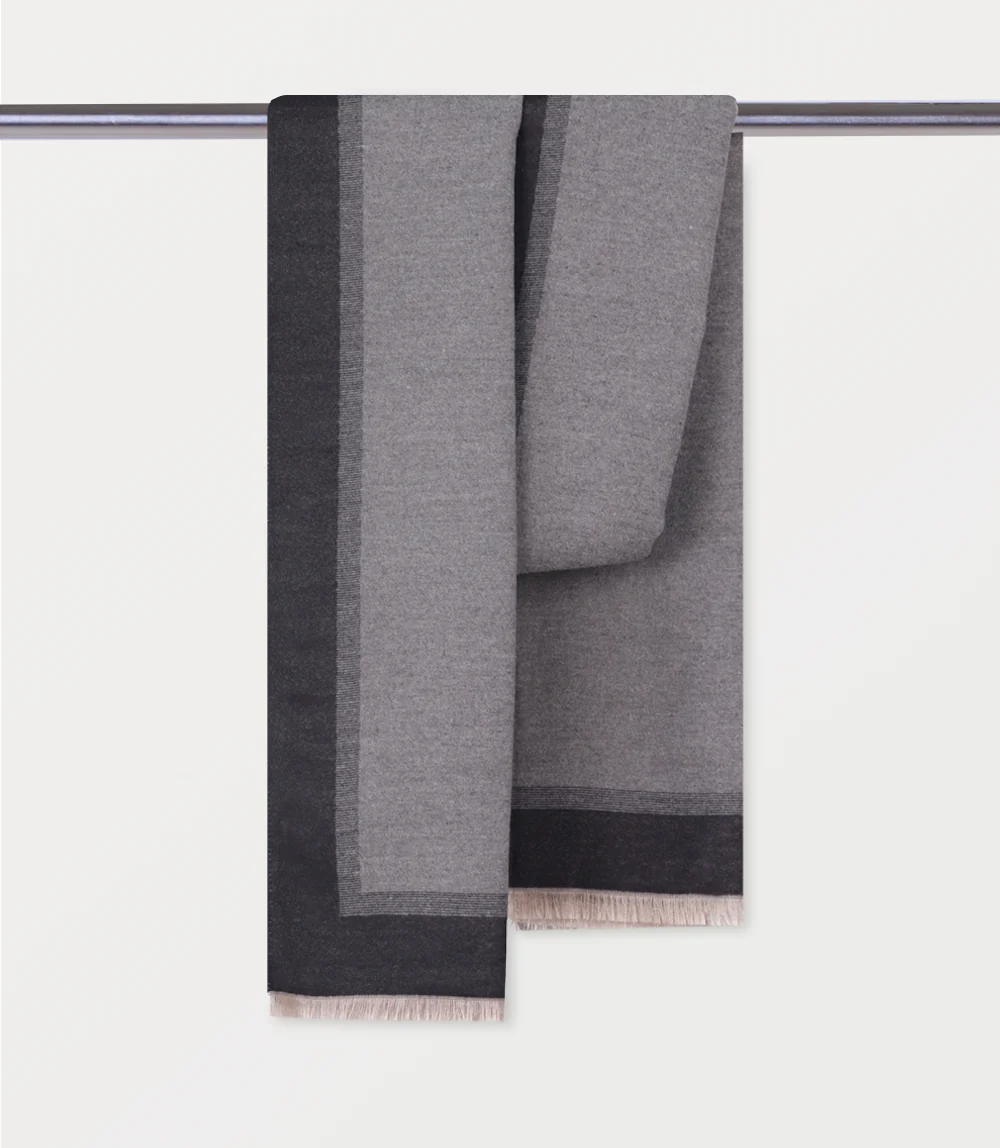Women Scarf-BLACK/GREY