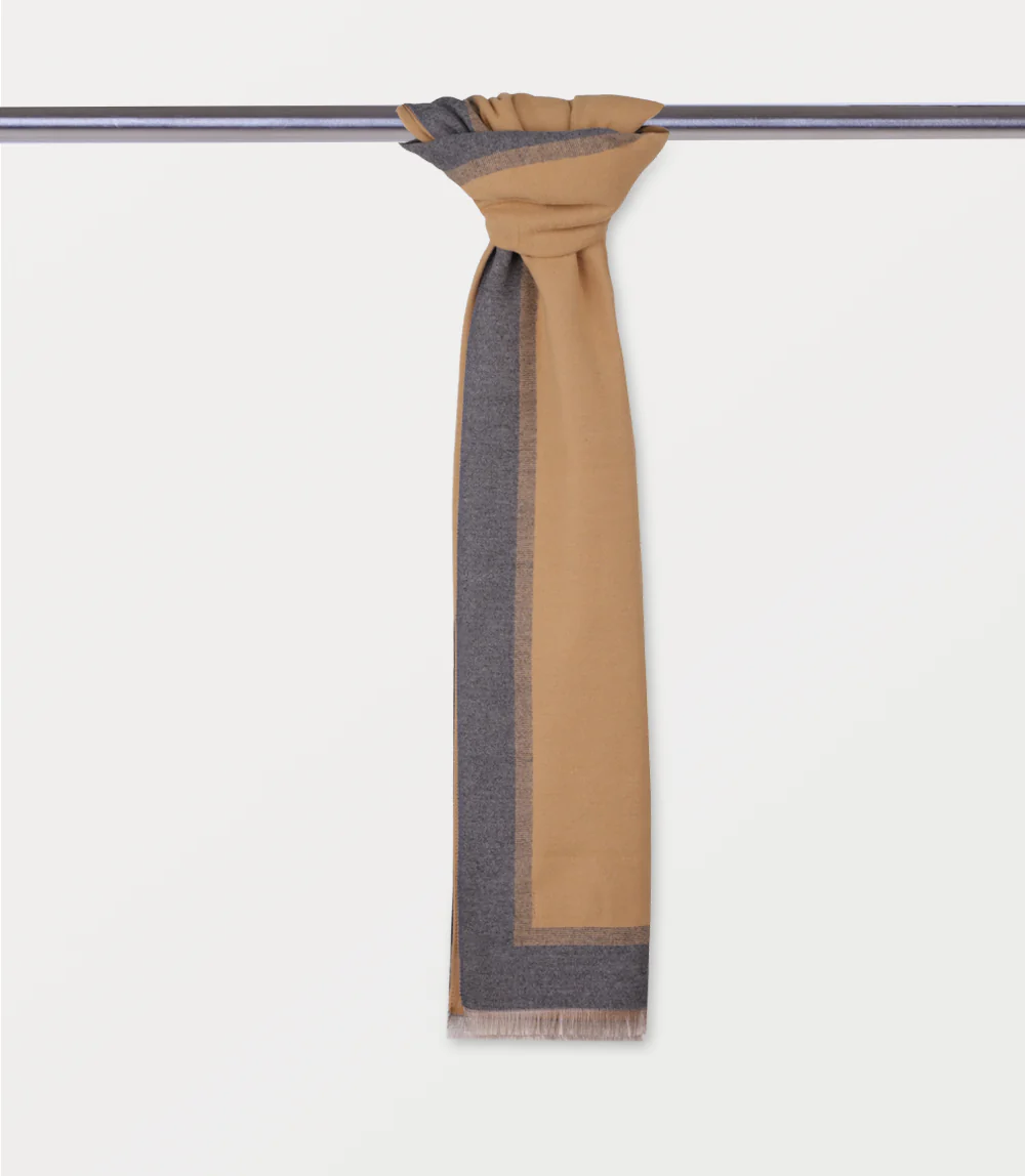 Women Scarf-GREY/BROWN - Image 3