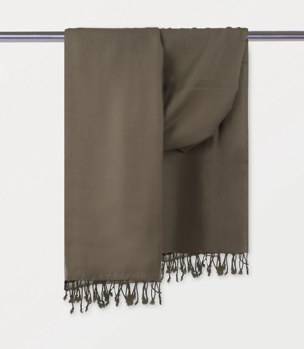 Women Scarf-L BROWN - Image 2