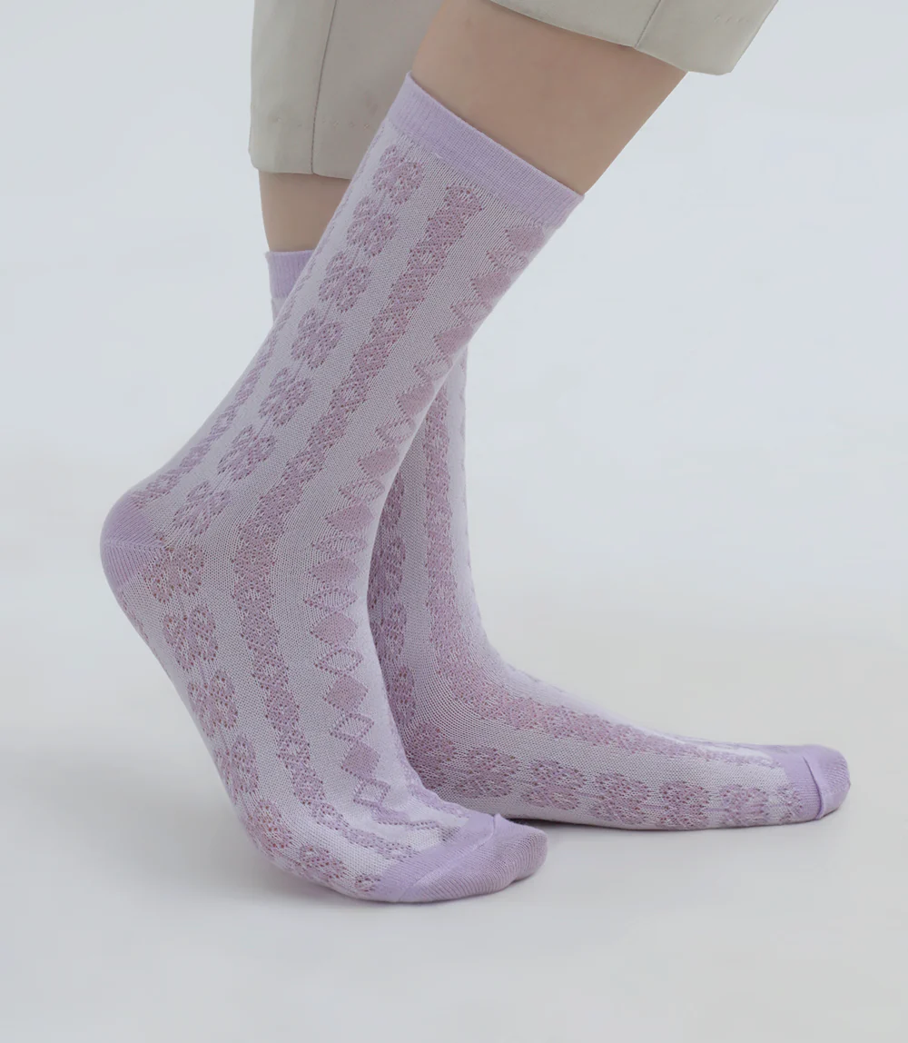Women Socks-PURPLE - Image 2