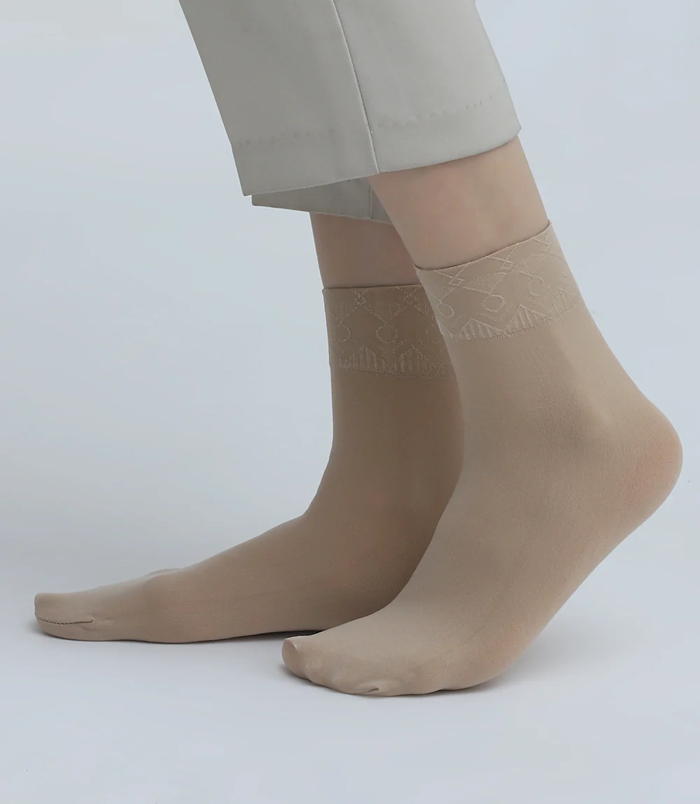 Women Socks-SKIN/BEIGE - Image 3