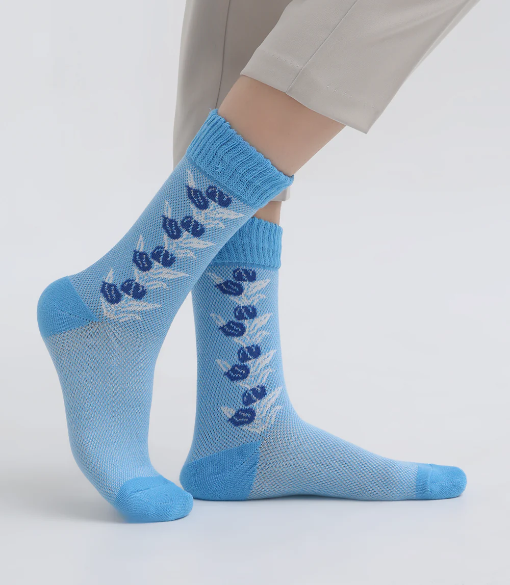 Women Socks-SKY BLUE - Image 2