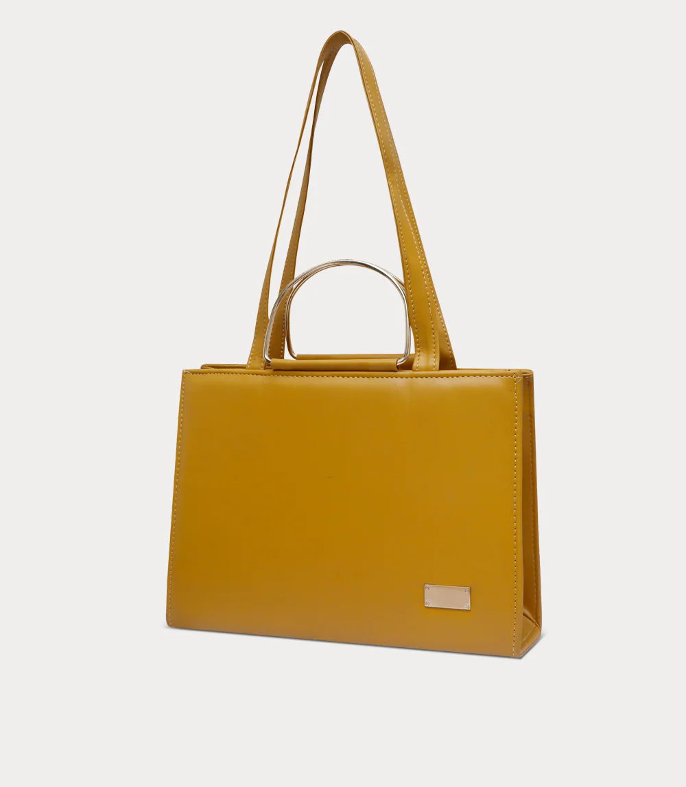 Women Boxy Bag-MUSTARD - Image 2