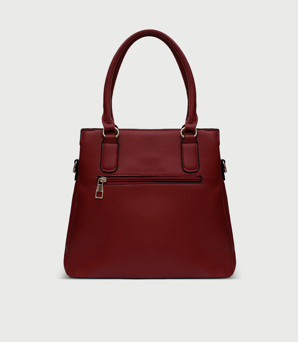 Women Shoulder Bag-MAROON - Image 3