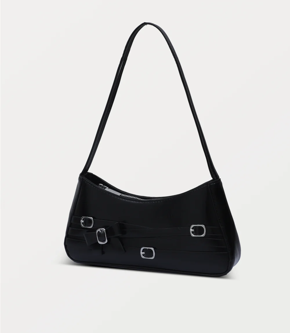 Women Shoulder Bag-BLACK - Image 2