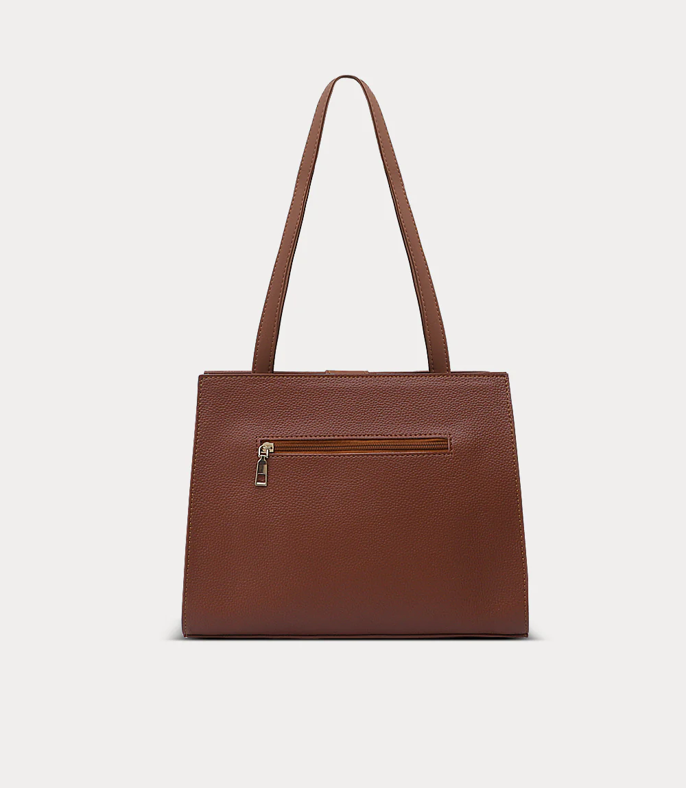 Women Shoulder Bag-TAN - Image 3