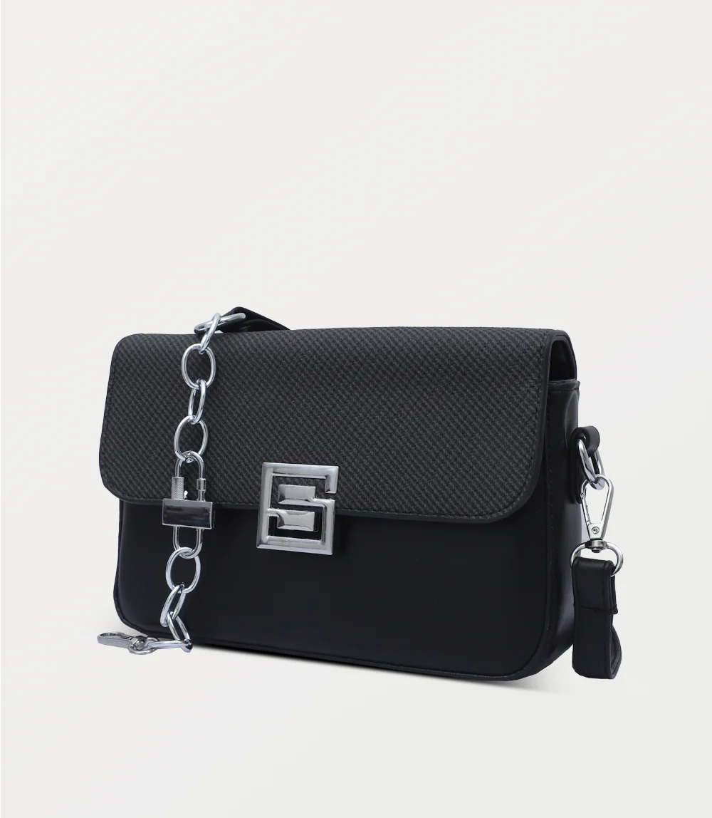 Women Shoulder Bag-BLACK - Image 2