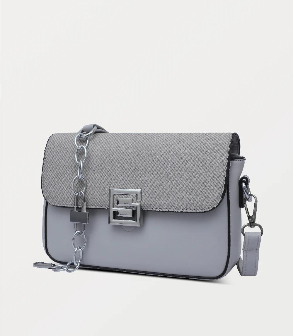 Women Shoulder Bag-GREY - Image 2