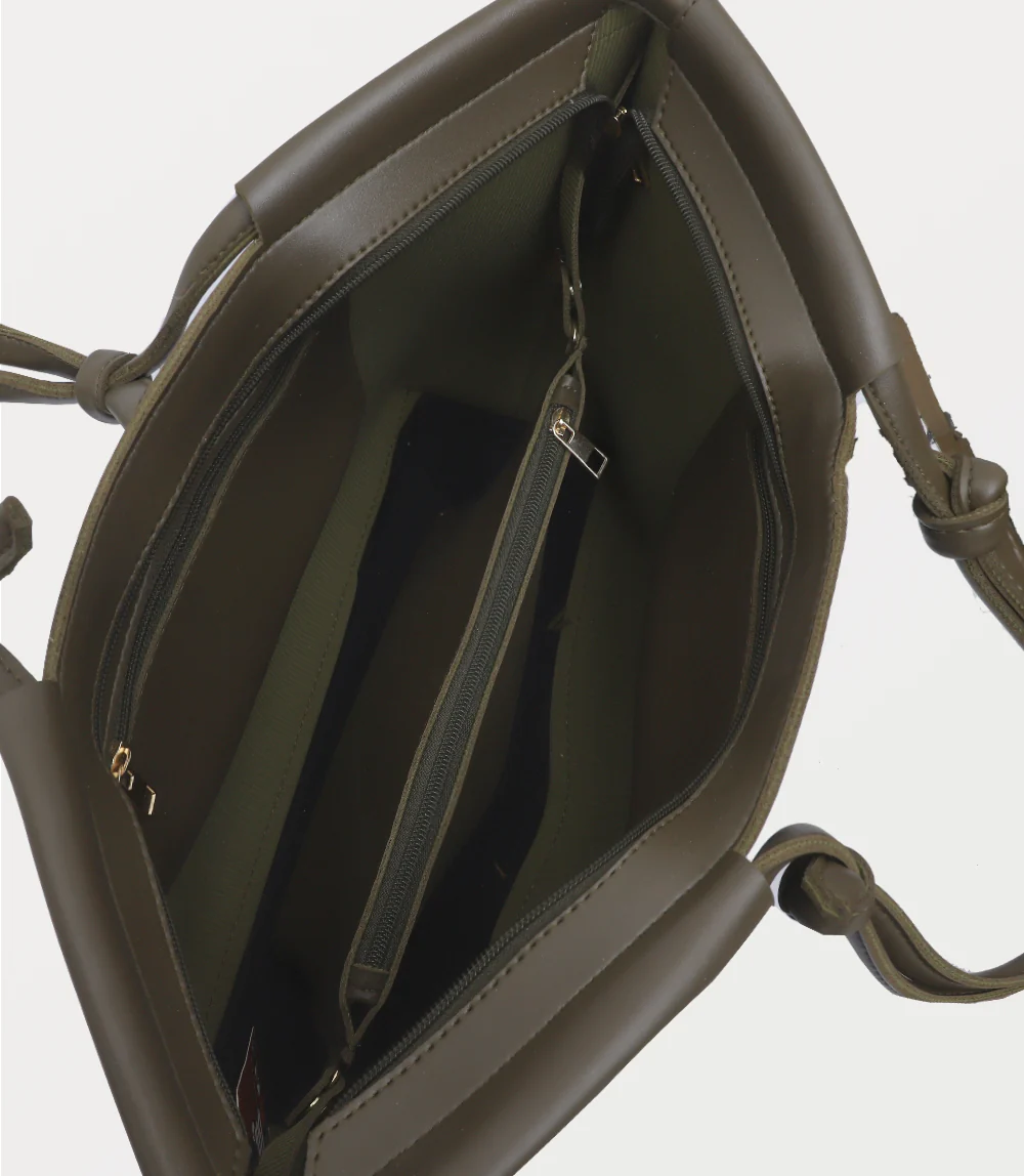 Women Shoulder Bag-OLIVE - Image 4