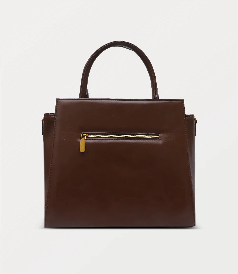 Women Shoulder Bag-DARK BROWN - Image 3