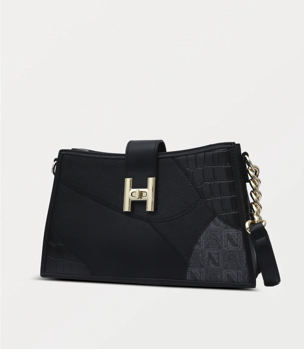 Women Shoulder Bag-BLACK - Image 2