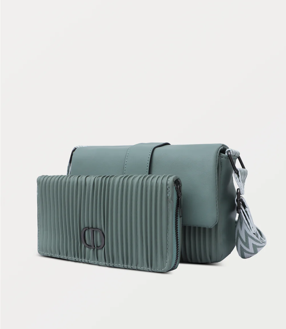 Women Shoulder Bag-GREEN - Image 2