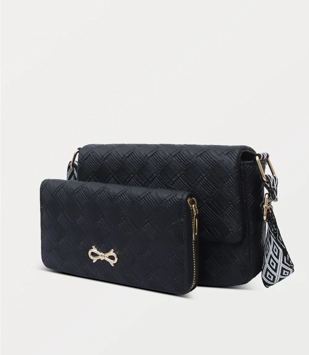 Women Boxy Bag-BLACK - Image 2