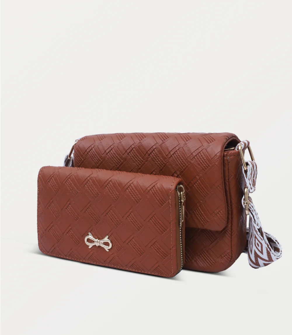 Women Boxy Bag-BROWN - Image 2